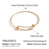 Wholesale Stainless Steel Geometric Twistknot Sliding Bracelet With Pvd Furnace Vacuum Real Gold Plating