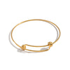 Wholesale Stainless Steel Geometric Twistknot Sliding Bracelet With Pvd Furnace Vacuum Real Gold Plating