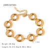 Wholesale Stainless Steel Geometric Two Circle Pendant Earrings With Gold And Silver Color Matching And Electroplating Original Design For Women