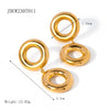 Wholesale Stainless Steel Geometric Two Circle Pendant Earrings With Gold And Silver Color Matching And Electroplating Original Design For Women