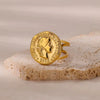 Wholesale Stainless Steel Geometric U Shape Portrait Ring Electroplated Waterproof Jewelry