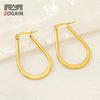 Wholesale 316L Stainless Steel Geometric U Shaped Electroplated Earrings For Women