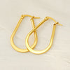 Wholesale 316L Stainless Steel Geometric U Shaped Electroplated Earrings For Women