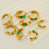 Wholesale 316L Stainless Steel Geometric Ushape Electroplated Retro Light Luxury Simple Fashion Women's Earrings