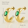 Wholesale 316L Stainless Steel Geometric Ushape Electroplated Retro Light Luxury Simple Fashion Women's Earrings
