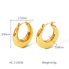 Wholesale Stainless Steel Geometric Ushaped Electroplated Earrings For Women