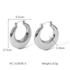 Wholesale Stainless Steel Geometric Ushaped Electroplated Earrings For Women
