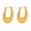 Wholesale Stainless Steel Geometric Ushaped Electroplated Gold Women's Earrings