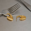 Wholesale Stainless Steel Geometric Ushaped 18K Gold Plated Earrings For Women