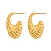 Wholesale Stainless Steel Geometric Ushaped 18K Gold Plated Earrings For Women