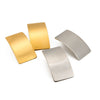 Wholesale Stainless Steel Geometric Vertical Rectangular Electroplated Earrings Luxury Trend Jewelry