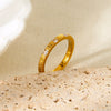 Wholesale Stainless Steel Geometric Vertical Stripe 18K Gold Plated Stackable Ring For Women