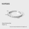 Wholesale Stainless Steel Geometric Vertical Stripe 18K Gold Plated Stackable Ring For Women