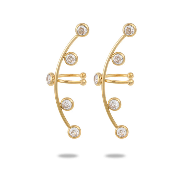 Wholesale Stainless Steel Geometric Vintage Electroplated Women's Ear Clips