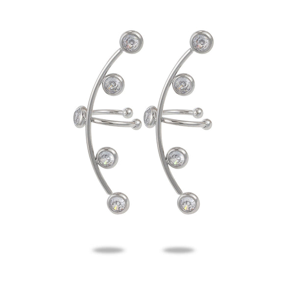 Wholesale Stainless Steel Geometric Vintage Electroplated Women's Ear Clips