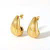 Wholesale Stainless Steel Geometric Water Drop Earrings Electroplated For Women