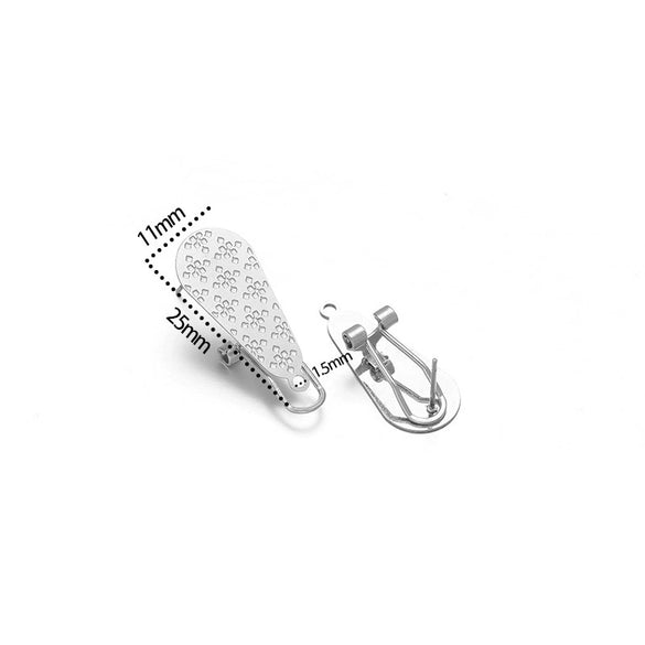 Wholesale Stainless Steel Geometric Water Drop Painting Ear Clip Jewelry