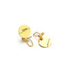 Wholesale Stainless Steel Geometric Water Drop Painting Ear Clip Jewelry