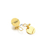 Wholesale Stainless Steel Geometric Water Drop Painting Ear Clip Jewelry