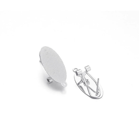 Wholesale Stainless Steel Geometric Water Drop Painting Ear Clip Jewelry