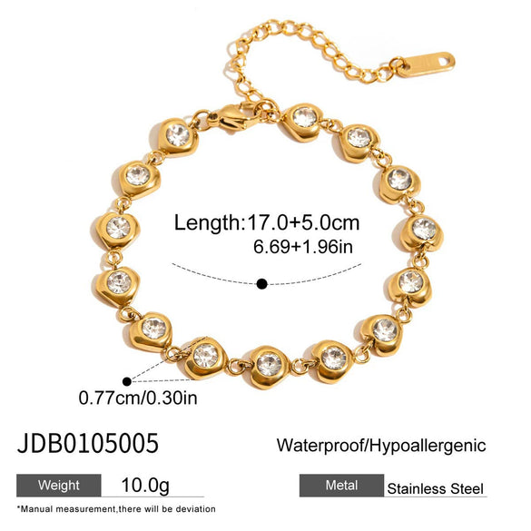 Wholesale Stainless Steel Geometric Water Drop Pendant Necklace With Electroplating For Women