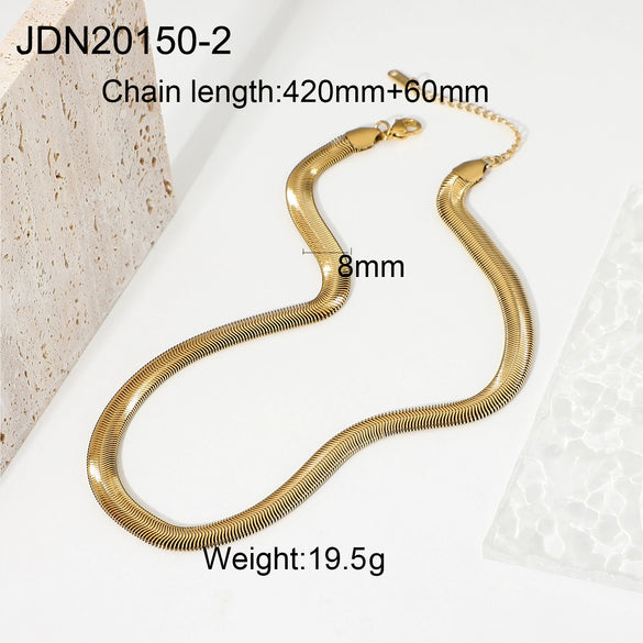 Wholesale Stainless Steel Geometric Water Drop Pendant Necklace With Electroplating For Women
