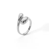 Wholesale Stainless Steel Geometric Water Drop Smooth Ring 18K Goldplated For Unisex Stackable