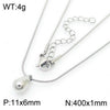 Wholesale Stainless Steel Geometric Water Drop Stud Earrings And Solid Necklace With Electroplating