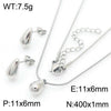 Wholesale Stainless Steel Geometric Water Drop Stud Earrings And Solid Necklace With Electroplating