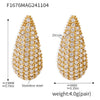 Wholesale Stainless Steel Geometric Water Drops Earrings Pvd Plated 18K Gold For Women