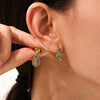 Wholesale Stainless Steel Geometric Water Drops Earrings Pvd Plated 18K Gold For Women