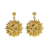 Wholesale 316L Stainless Steel Geometric Water Plated Women's Smiley Face Sunflower Earrings