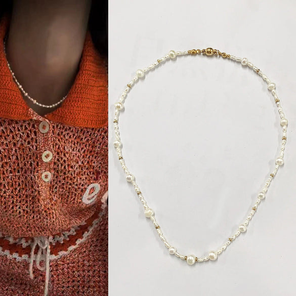 Wholesale Stainless Steel Geometric Water Wave Chain Women's Minimalist Electroplated Clavicle Necklace