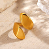Wholesale Stainless Steel Geometric Wave Exaggerated Open Water Drop Ring For Women Electroplated Hip Hop Minimalist Style