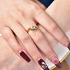 Wholesale Stainless Steel Geometric Wave Ring With Electroplating For Women