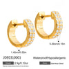 Wholesale Stainless Steel Geometric Waveshaped Rhinestone Electroplated Earrings For Women