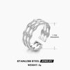 Wholesale Stainless Steel Geometric Women's Hiphop Ring With Electroplating