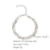 Wholesale Stainless Steel Geometric Woven Blade Bracelet Electroplated For Women And Unisex