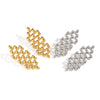 Wholesale Stainless Steel Geometric Woven Electroplated Earrings For Women