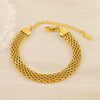Wholesale 316L Stainless Steel Geometric Woven Twist Mesh Bracelet With Electroplating