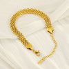 Wholesale 316L Stainless Steel Geometric Woven Twist Mesh Bracelet With Electroplating