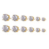 Wholesale 316L Stainless Steel Geometric Zircon Earrings For Women With Electroplating Light Luxury Niche Fashion