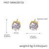 Wholesale 316L Stainless Steel Geometric Zircon Earrings For Women With Electroplating Light Luxury Niche Fashion