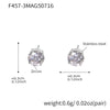 Wholesale 316L Stainless Steel Geometric Zircon Earrings For Women With Electroplating Light Luxury Niche Fashion