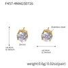 Wholesale 316L Stainless Steel Geometric Zircon Earrings For Women With Electroplating Light Luxury Niche Fashion