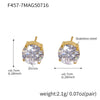 Wholesale 316L Stainless Steel Geometric Zircon Earrings For Women With Electroplating Light Luxury Niche Fashion
