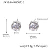 Wholesale 316L Stainless Steel Geometric Zircon Earrings For Women With Electroplating Light Luxury Niche Fashion