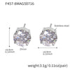 Wholesale 316L Stainless Steel Geometric Zircon Earrings For Women With Electroplating Light Luxury Niche Fashion