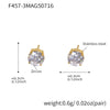 Wholesale 316L Stainless Steel Geometric Zircon Earrings For Women With Electroplating Light Luxury Niche Fashion