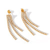 Wholesale Stainless Steel Geometric Zircon Earrings For Women
